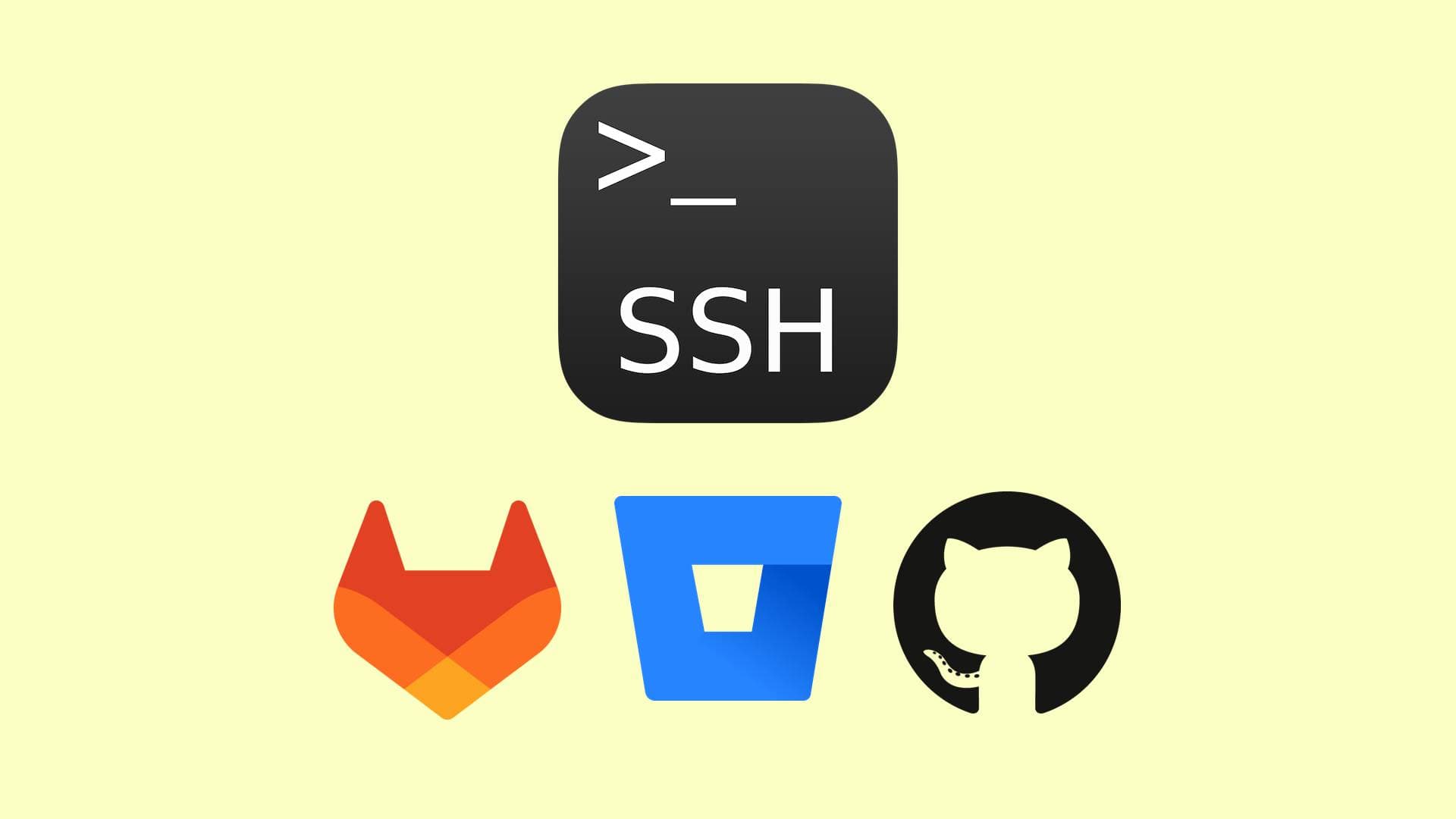 Configure SSH para o Bitbucket, GitLab ou GitHub